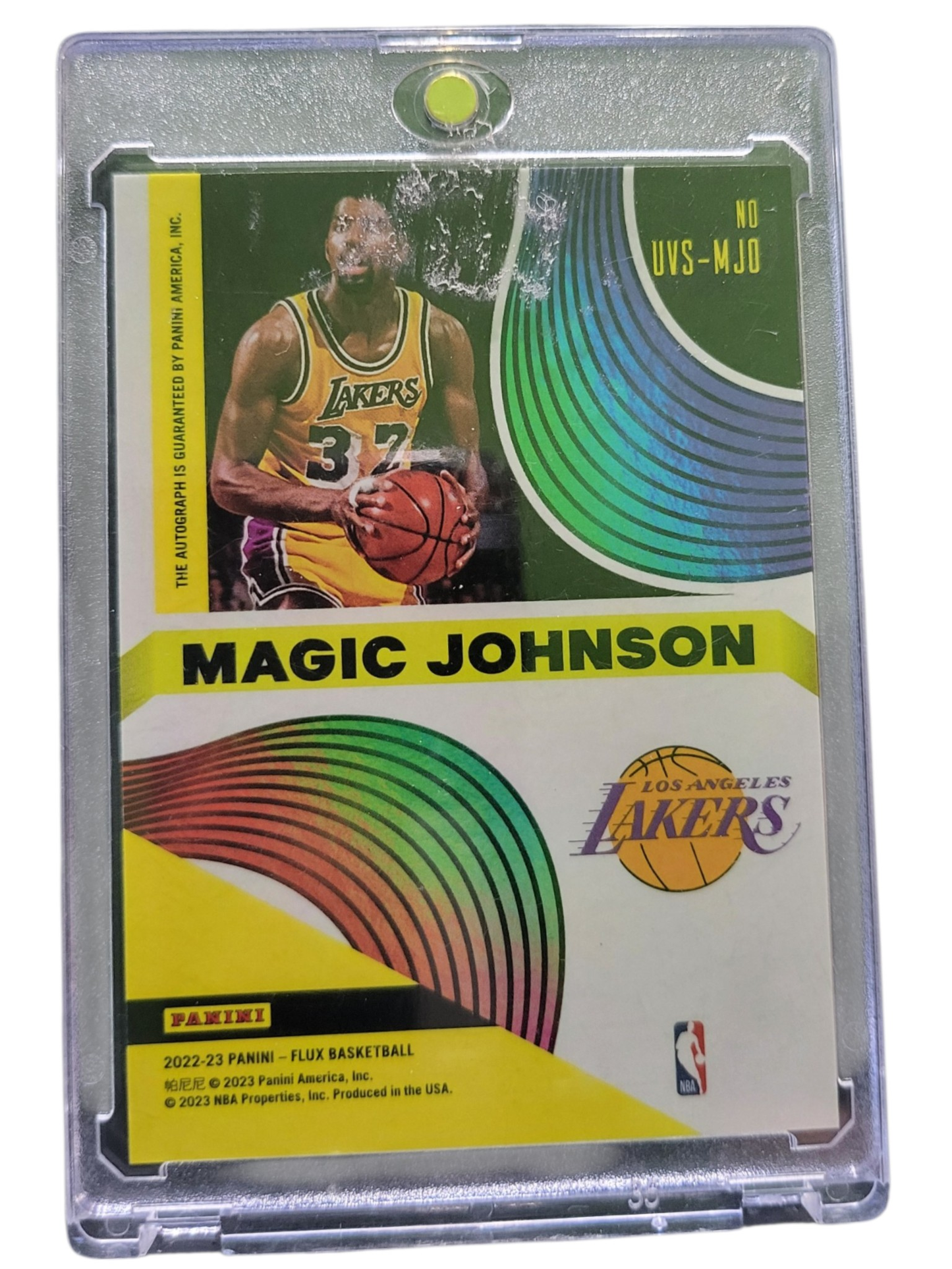 2023 Panini Flux Ultra Violet Signatures Magic Johnson #UVS-MJO