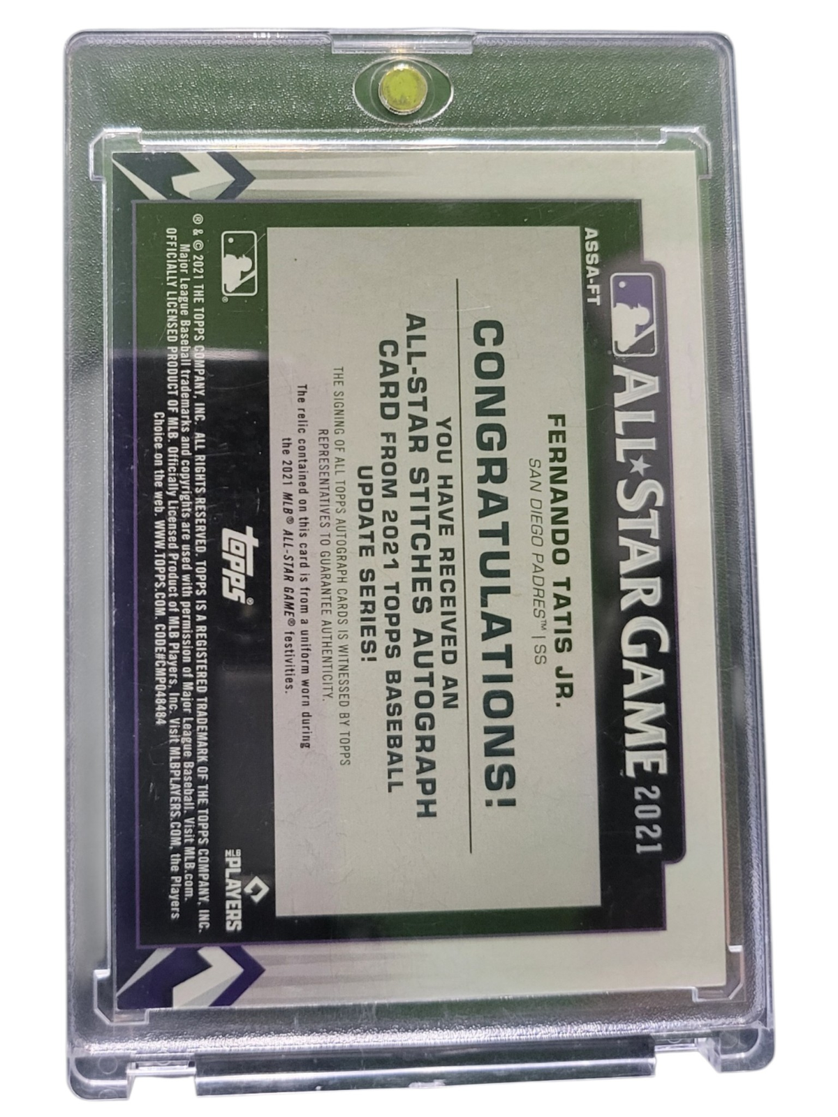2021 Topps Update Series All-Star Stitches Auto Fernando Tatis Jr. #ASSA-FT /25