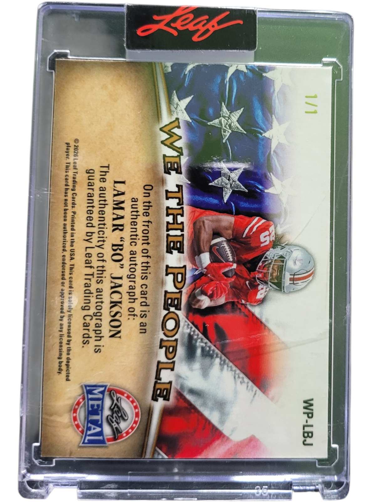 2026 Leaf Metal We The People Lamar "Bo" Jackson #WP-LBJ 1/1