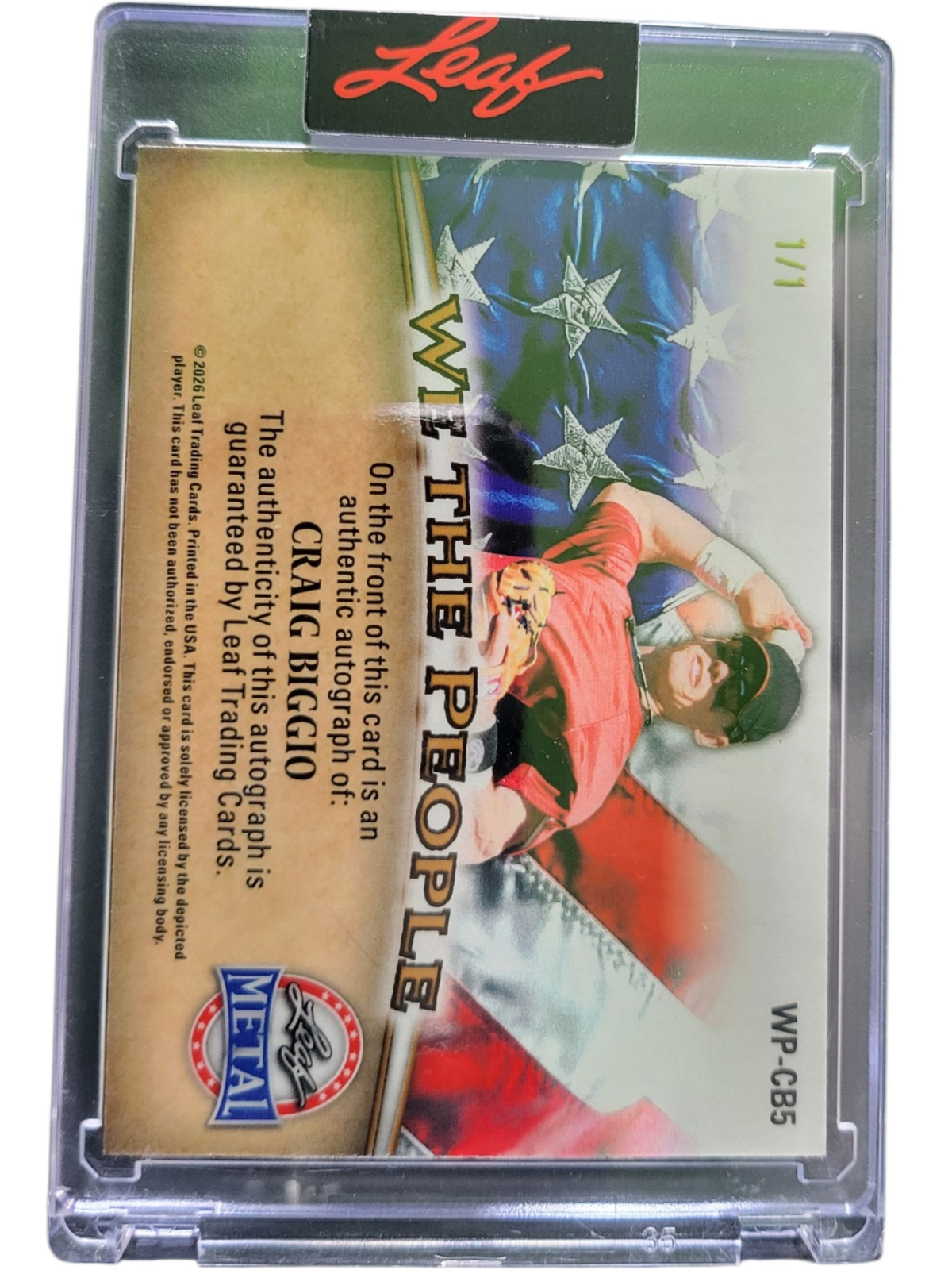 2026 Leaf Metal We The People Craig Biggio #WP-CB5 1/1
