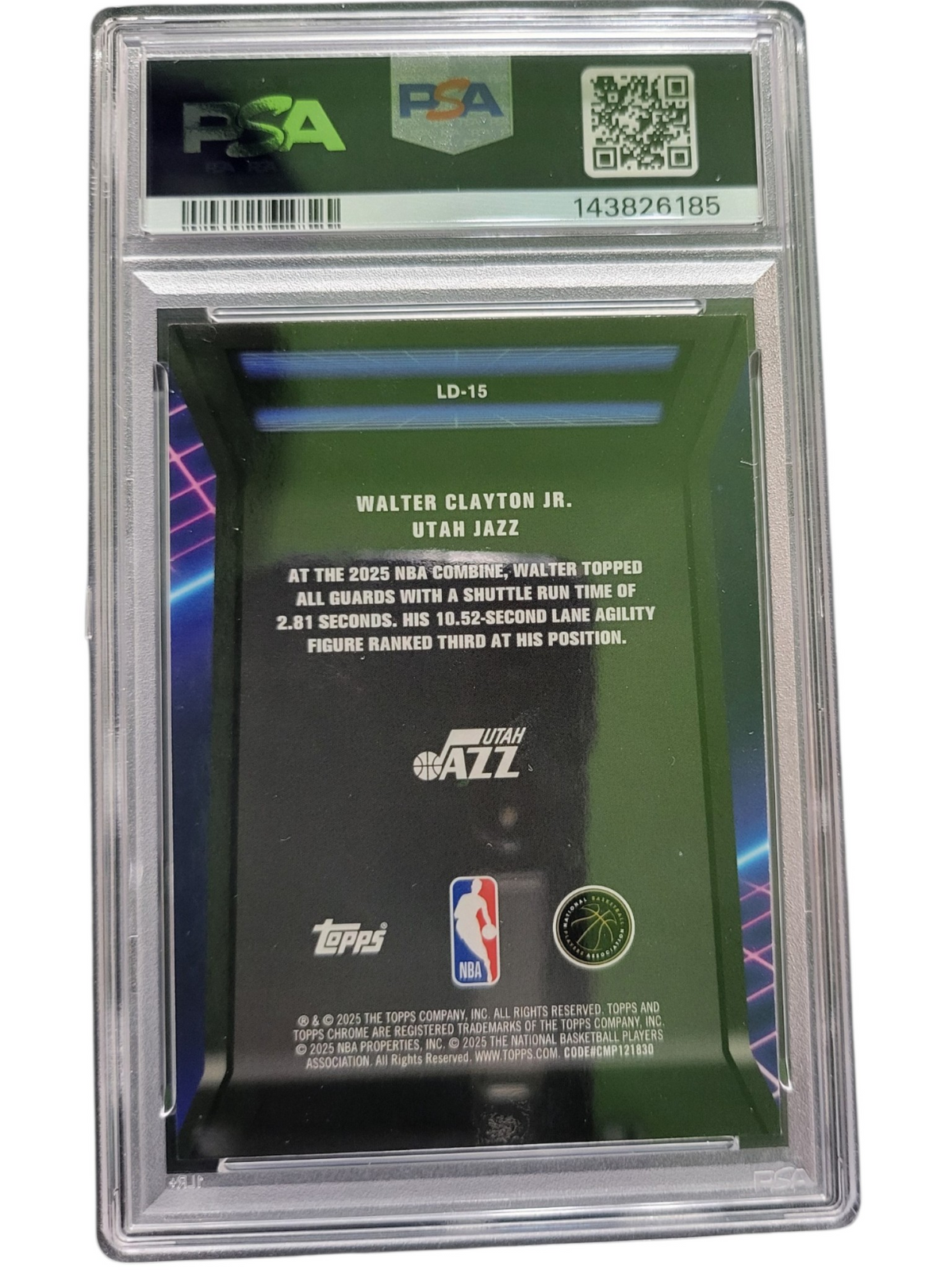 2025 Topps Chrome Loading... Walter Clayton Jr. #LD-15 Green Refractor RC