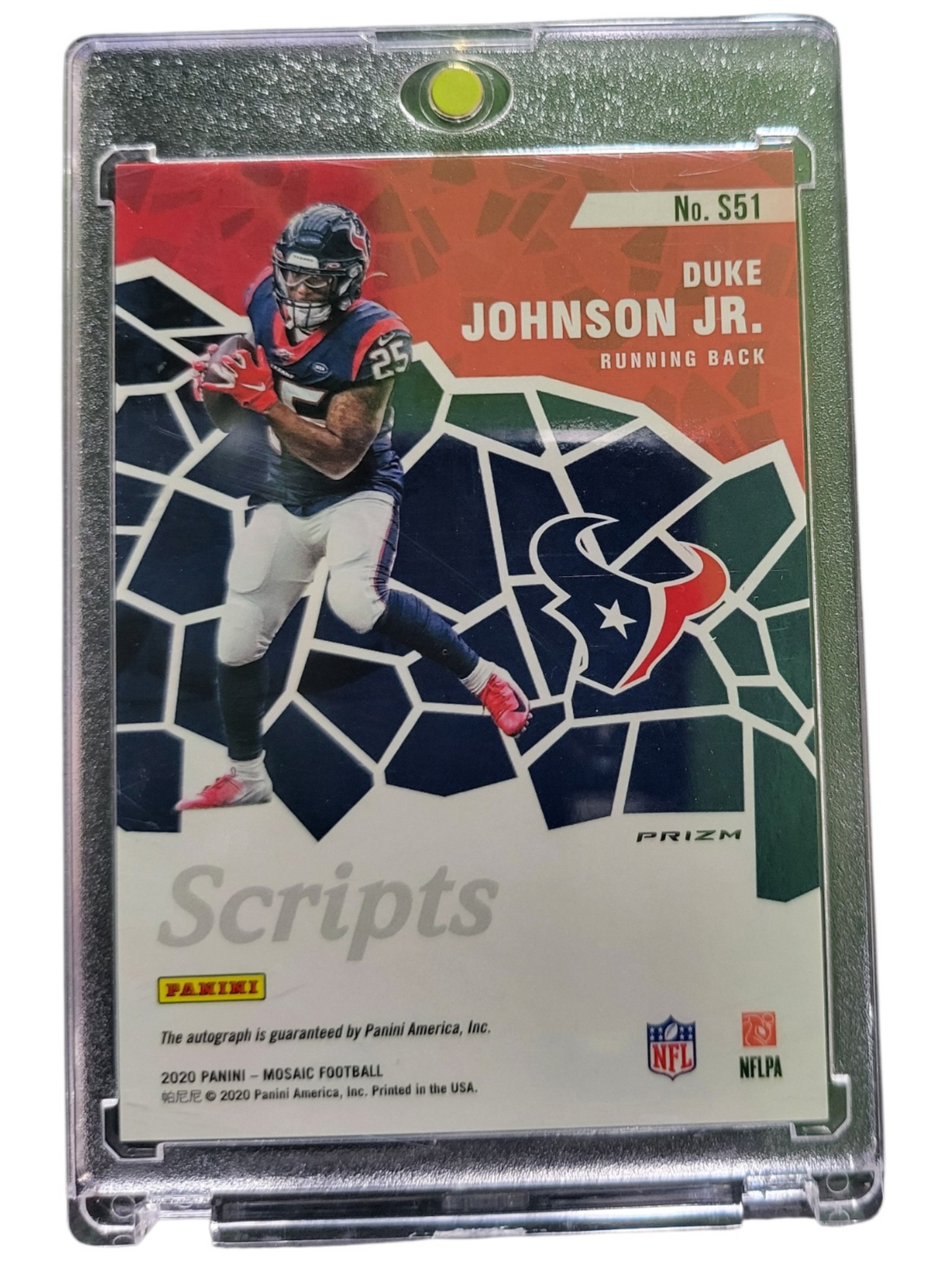 2020 Panini Mosaic Football Scripts Duke Johnson Jr. #S51