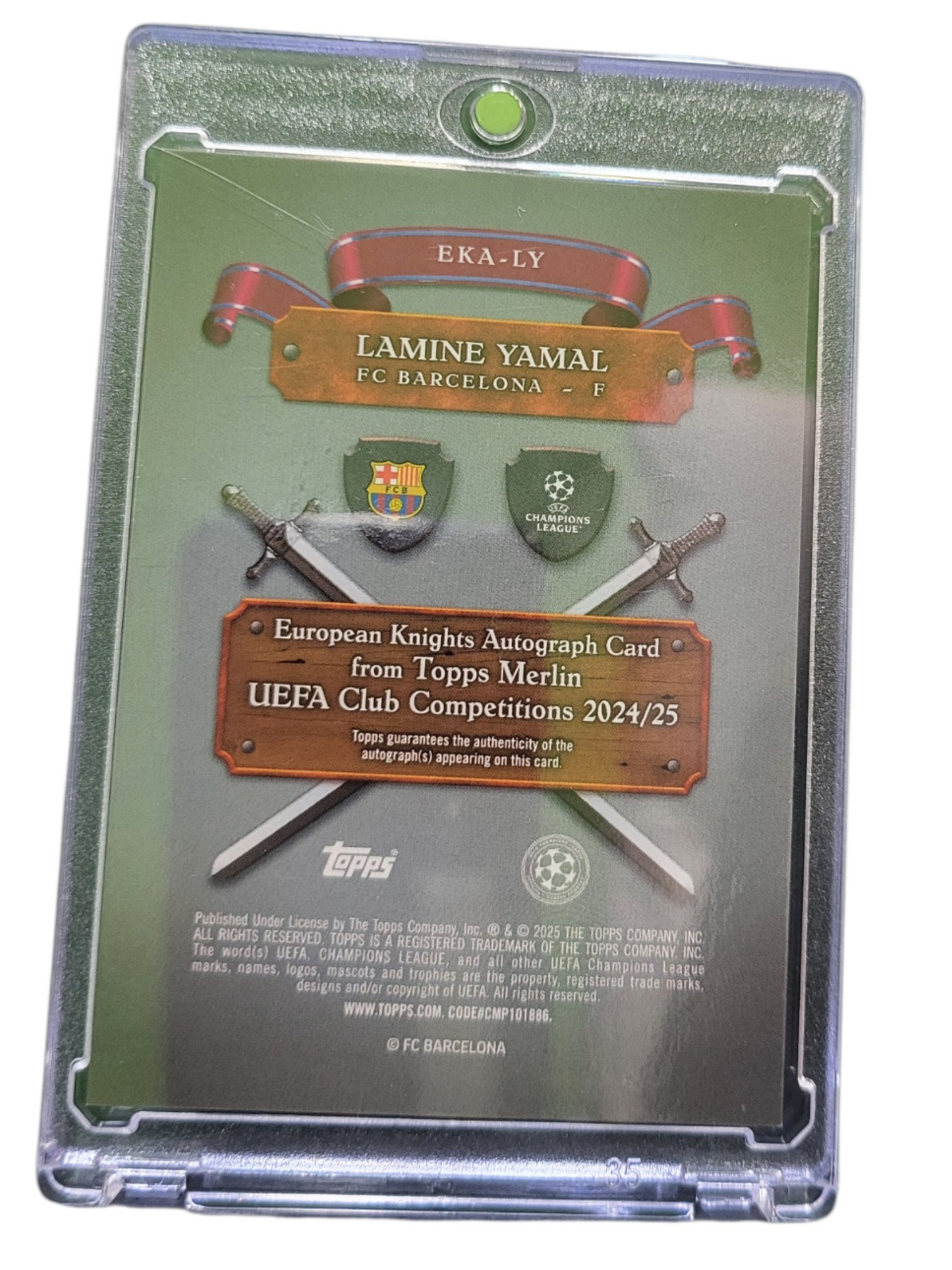 2025 Topps Merlin UEFA Club European Knights Lamine Yamal #EKA-LY /10