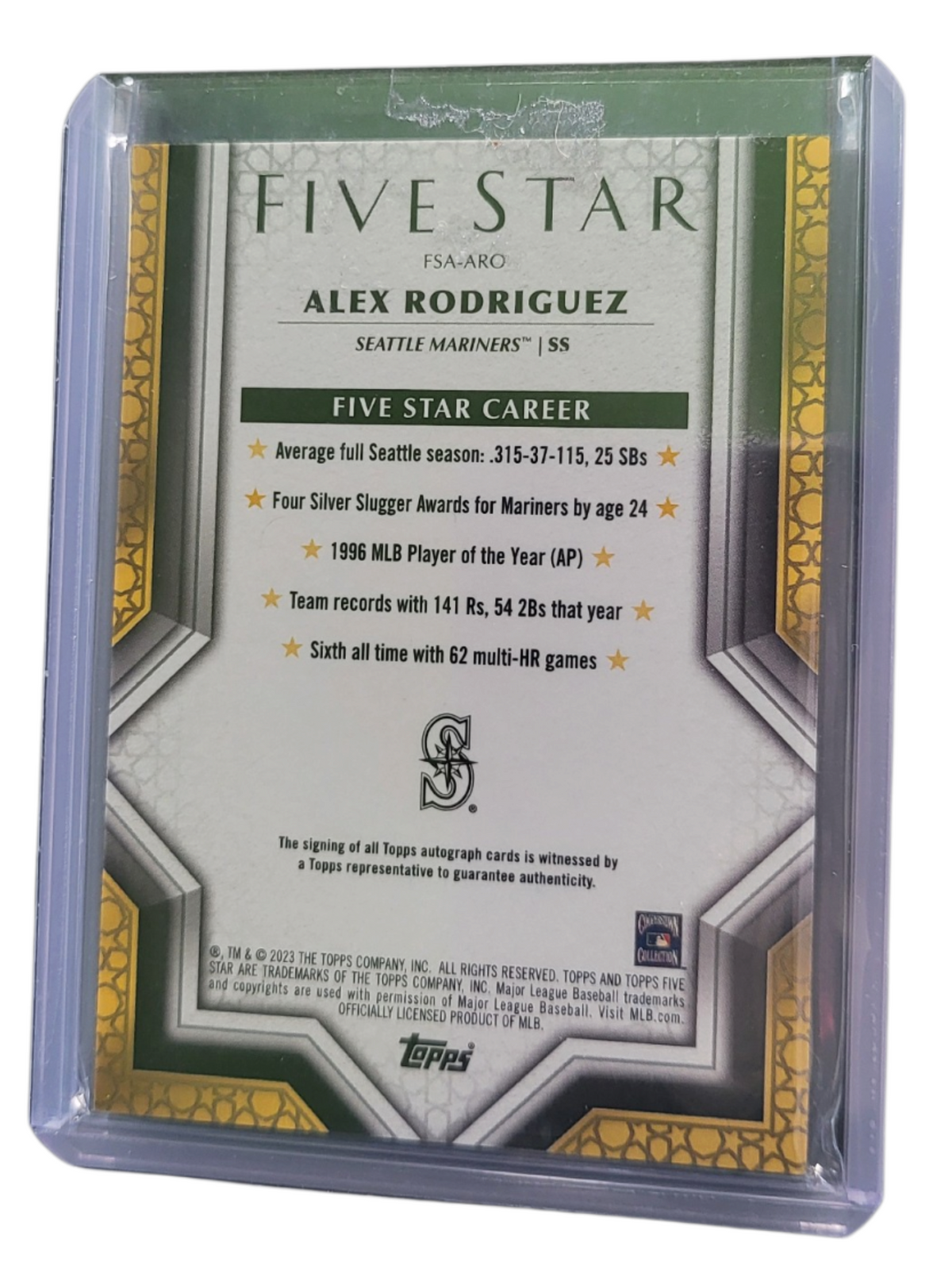 2023 Topps Five Star Alex Rodriguez #FSA-ARO
