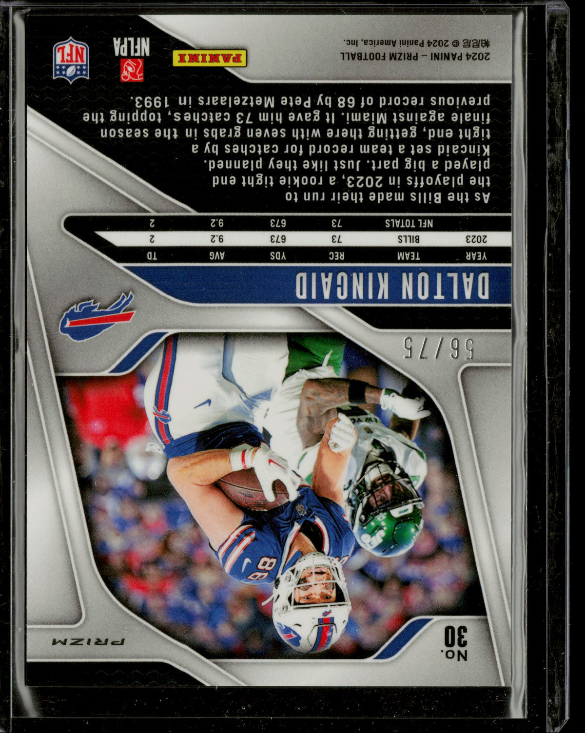 2024 Panini Prizm Dalton Kincaid #30 Green Pulsar