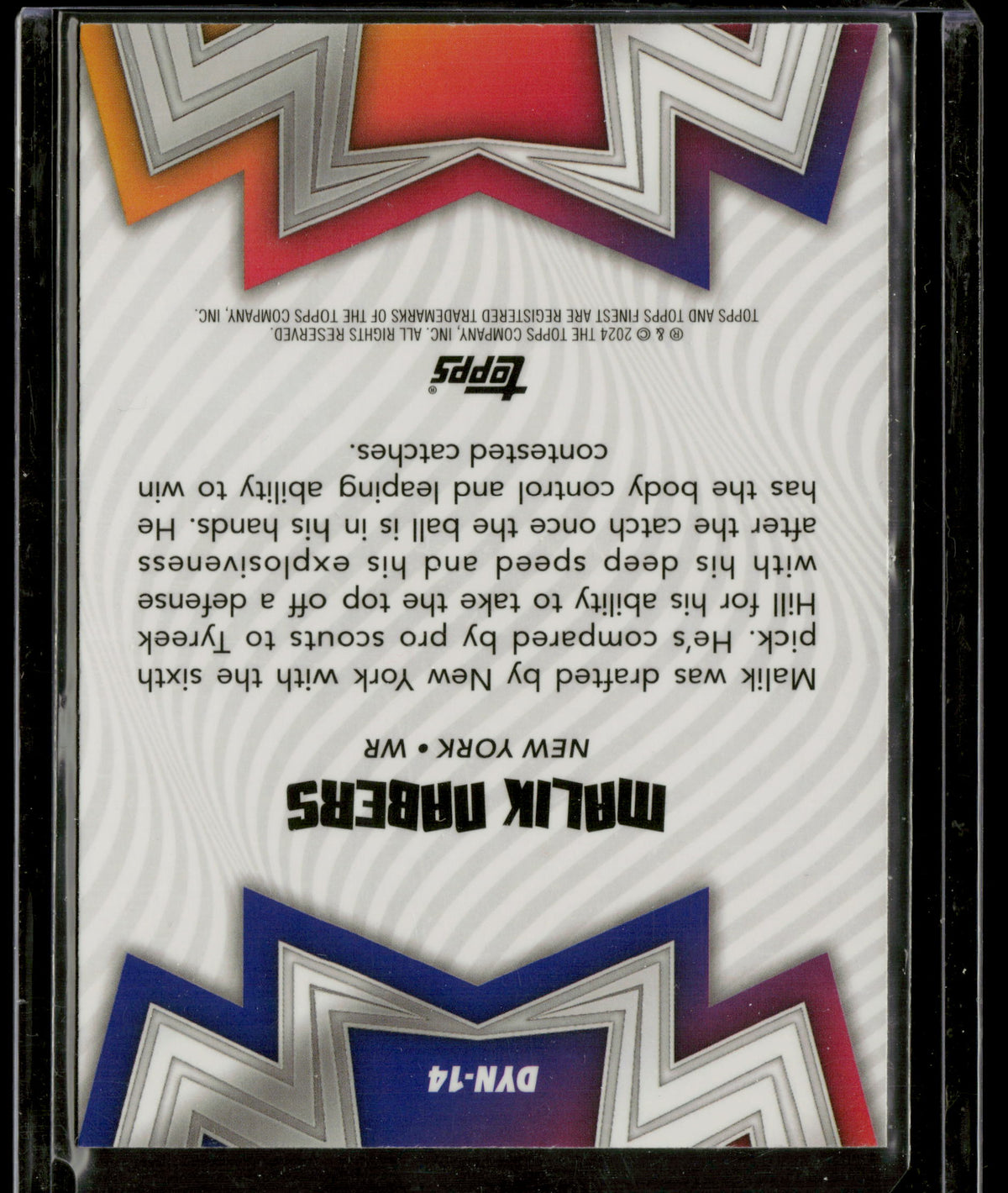 2024 Topps Finest Dynamos Malik Nabers #DYN-14 RC
