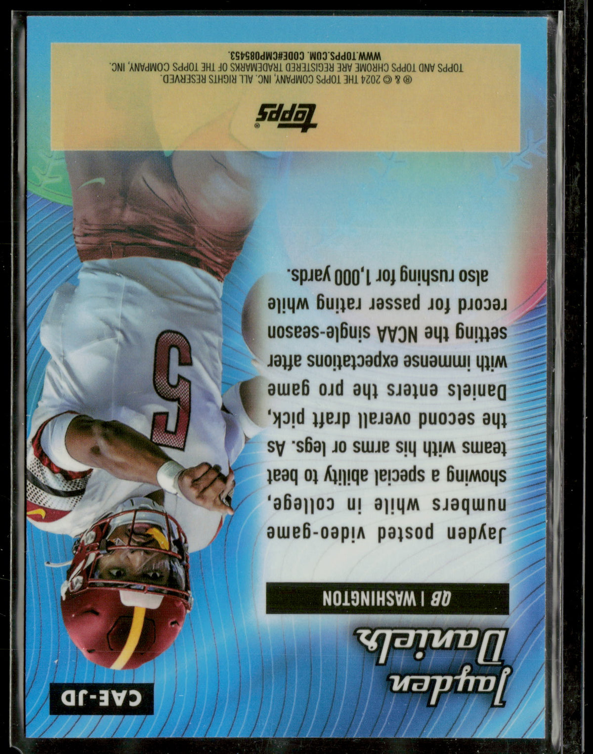 2024 Topps Chrome All-Etch Jayden Daniels #CAE-JD