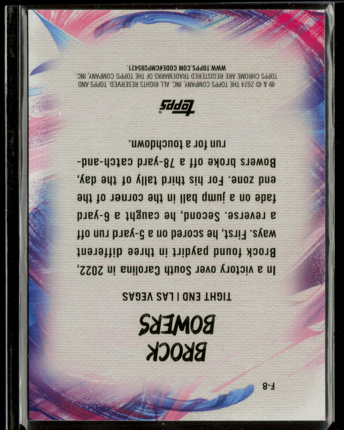 2024 Topps Chrome Finesse Brock Bowers #F-8