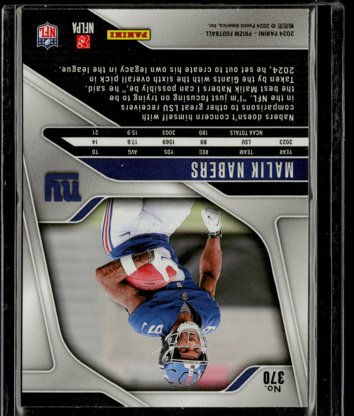 2024 Panini Prizm Malik Nabers #370 RC