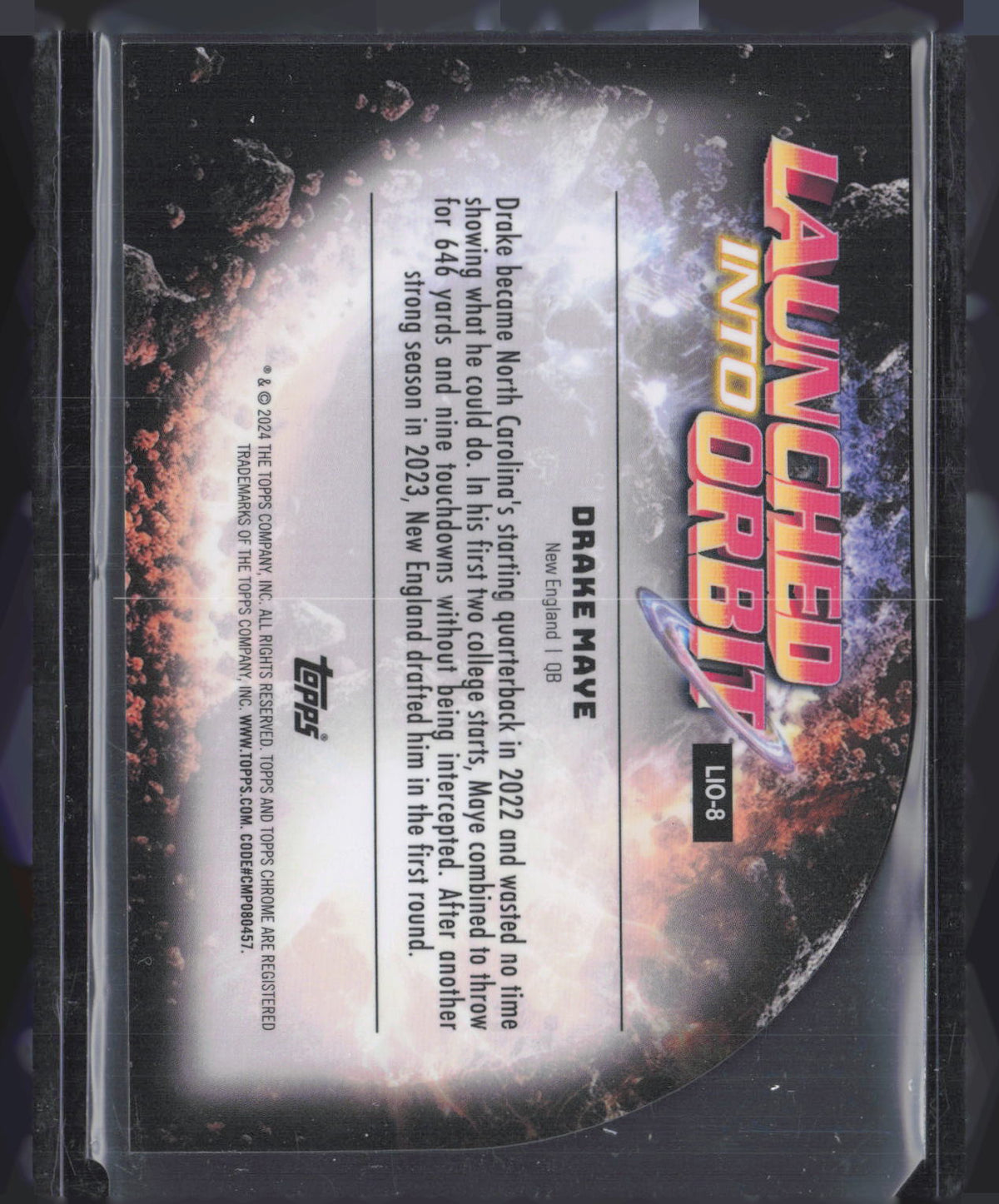 2024 Topps Chrome Launched Into Orbit Drake Maye #LIO-8 RC