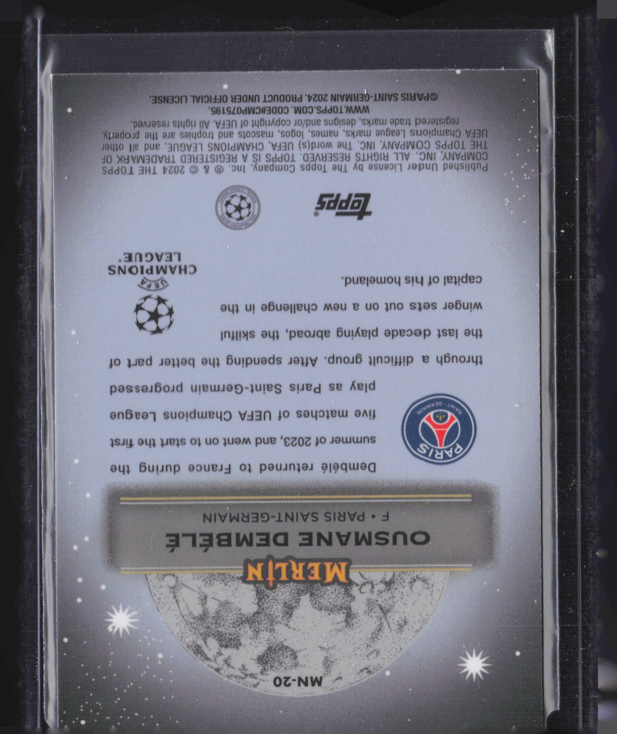 2024 Topps Merlin Mystic Nights Ousmane Dembélé #MN-20
