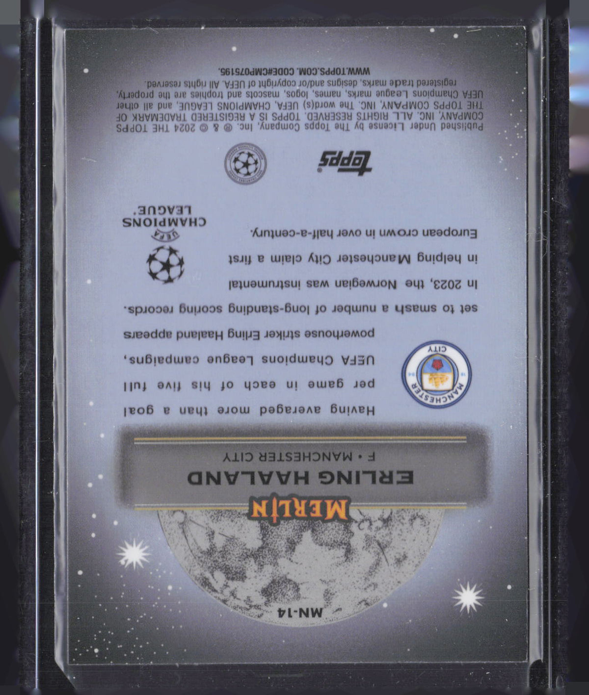 2024 Topps Merlin Mystic Nights Erling Haaland #MN-14