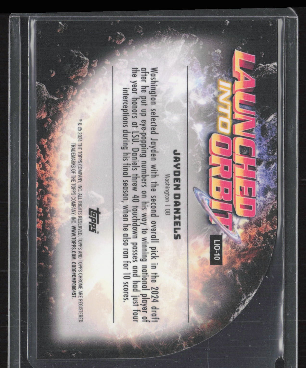 2024 Topps Chrome Launched Into Orbit Jayden Daniels #LIO-10 RC