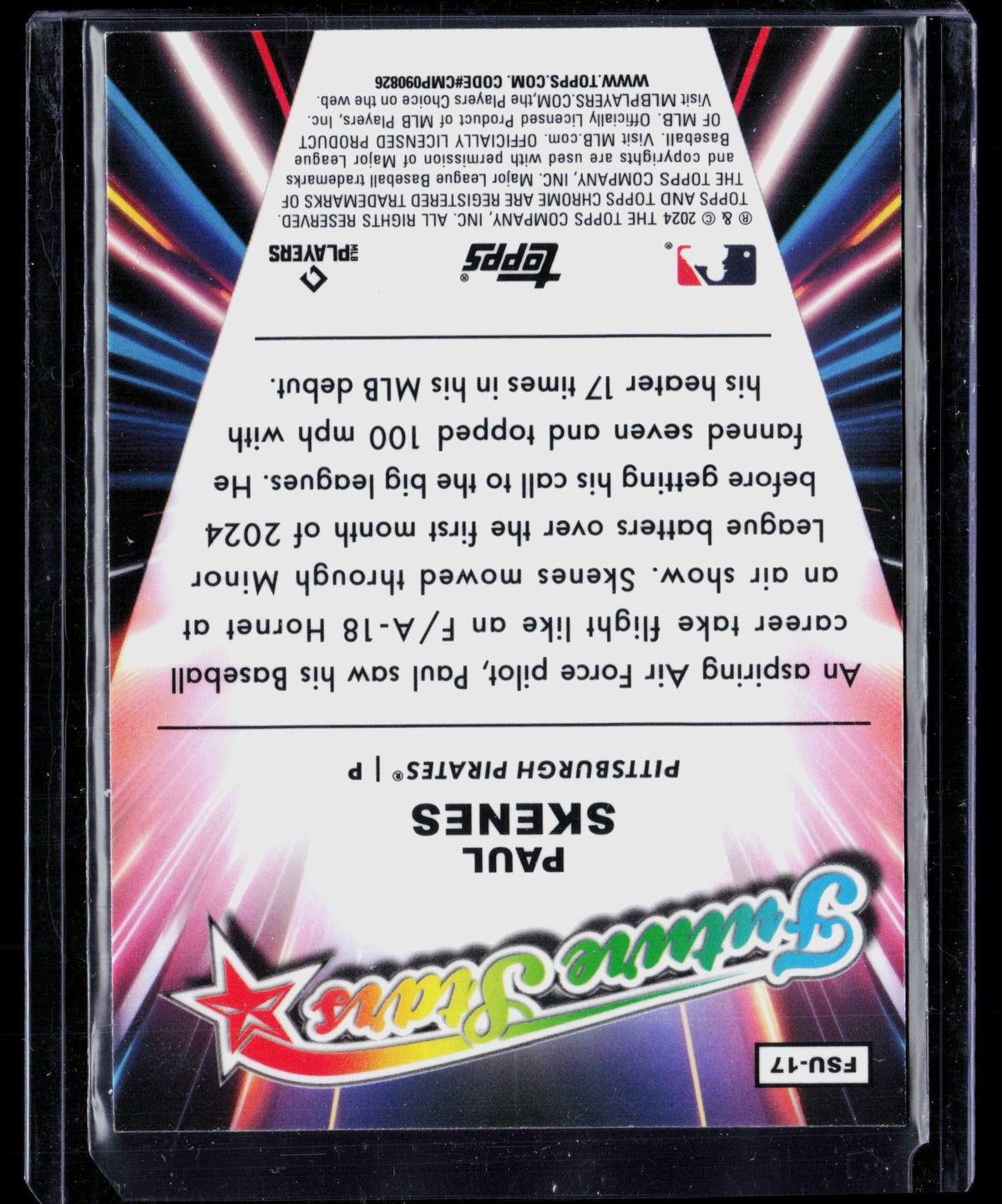 2024 Topps Chrome Future Stars Paul Skenes #FSU-17 RC