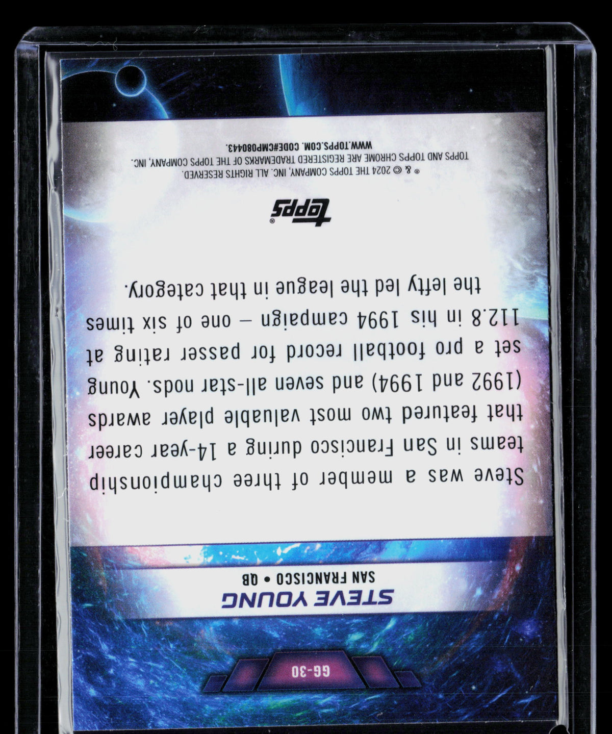 2024 Topps Chrome Galaxy Greats Steve Young #GG-30
