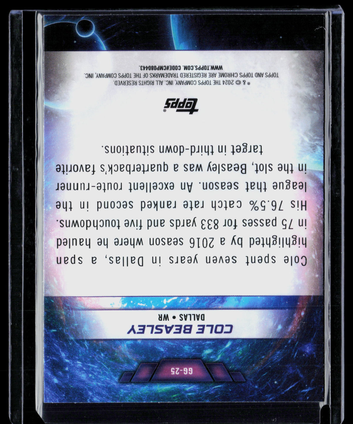 2024 Topps Chrome Galaxy Greats Cole Beasley #GG-25