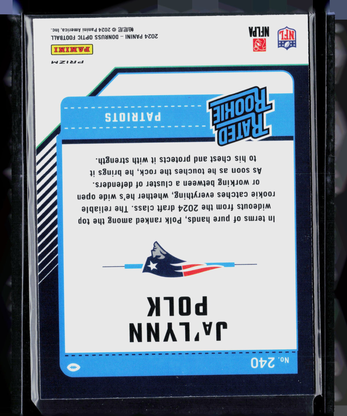 2024 Panini Donruss Optic Ja'Lynn Polk #240 Blue