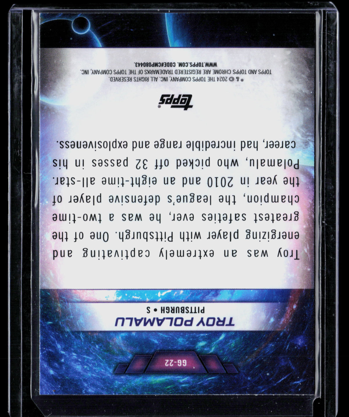 2024 Topps Chrome Galaxy Greats Troy Polamalu #GG-22