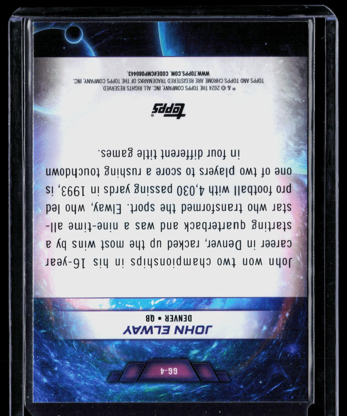 2024 Topps Chrome Galaxy Greats John Elway #GG-4