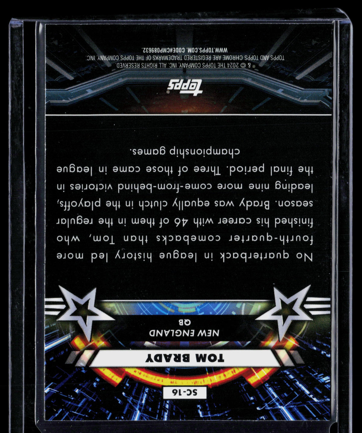 2024 Topps Chrome Star Command Tom Brady #SC-16