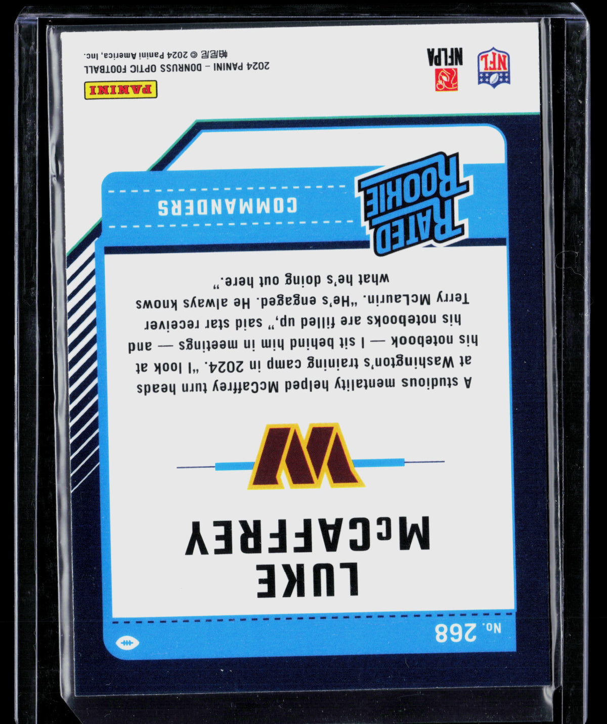 2024 Panini Donruss Optic Luke McCaffrey #268