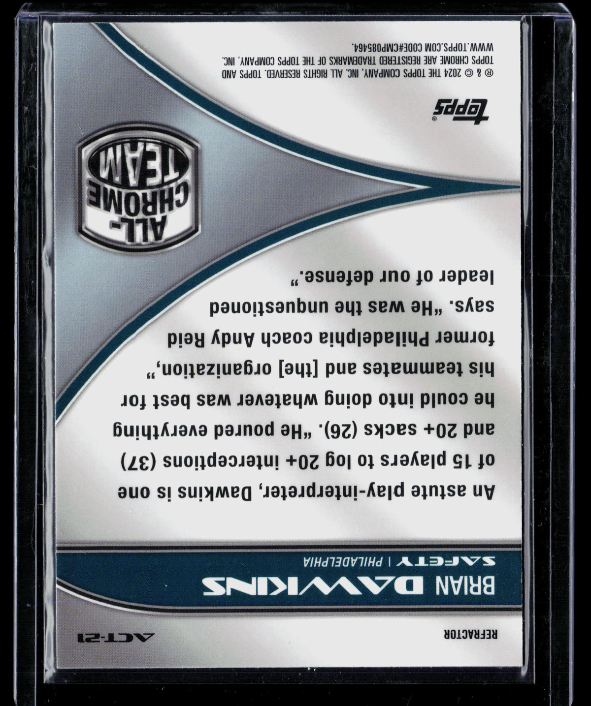 2024 Topps Chrome All-Chrome Team Brian Dawkins #ACT-21 Refractor