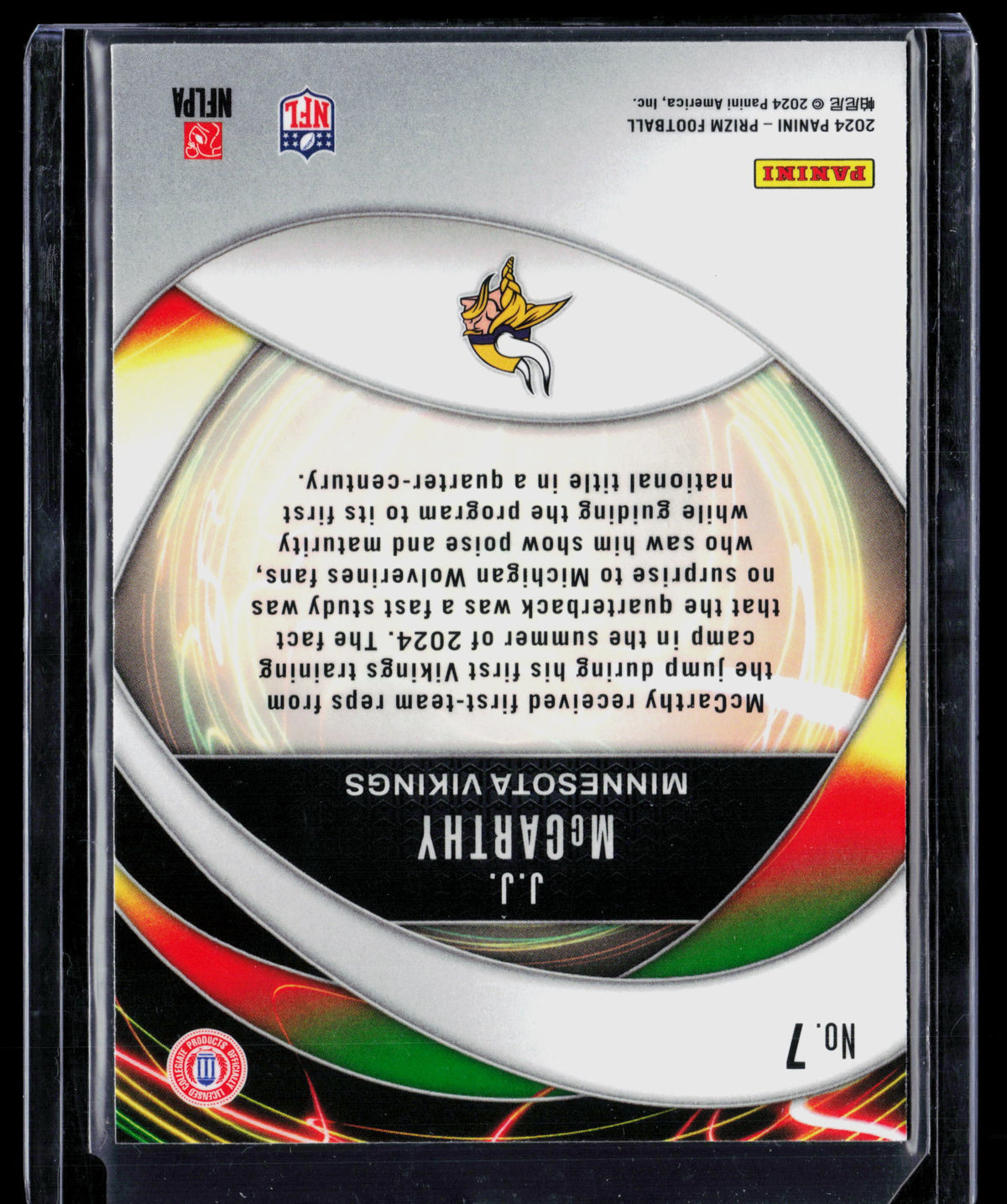 2024 Panini Prizm Portals J.J. McCarthy #7 RC