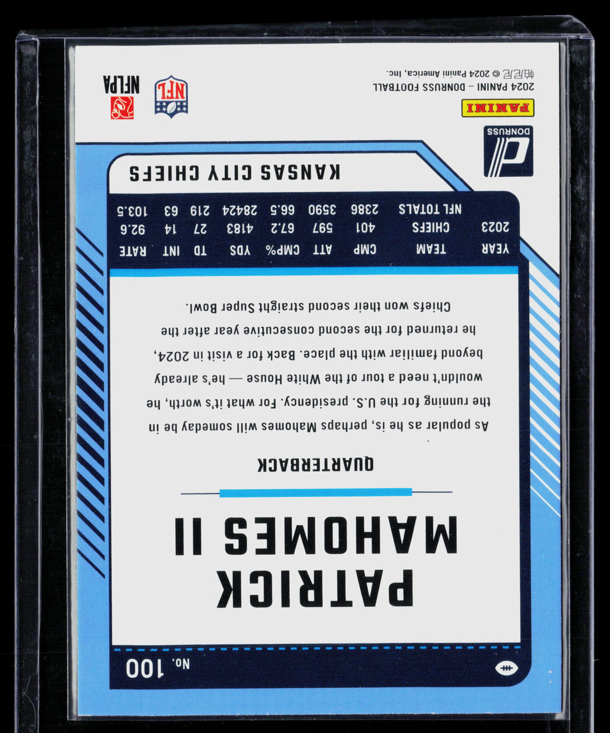 2024 Donruss Patrick Mahomes II #100