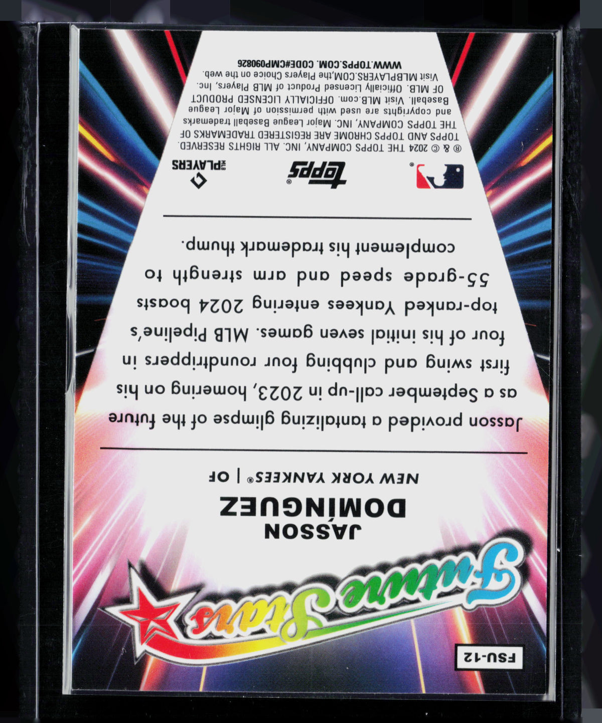 2024 Topps Chrome Future Stars Jasson Domínguez #FSU-12 RC