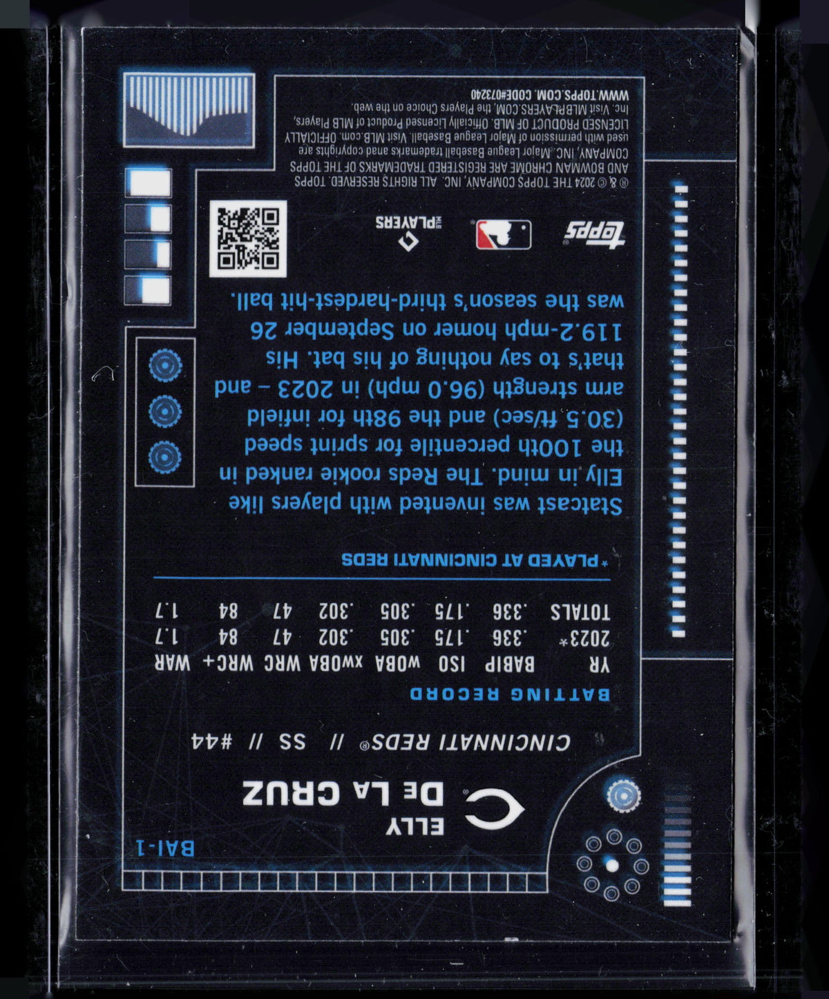 2023 Bowman Chrome Bowman AI Elly De La Cruz #BAI-1 RC