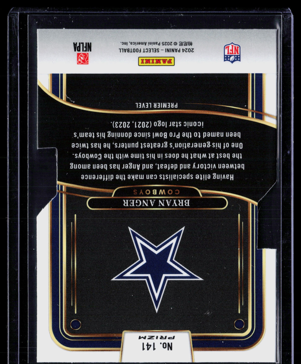 2025 Panini Select Football Bryan Anger #141 Premier Level