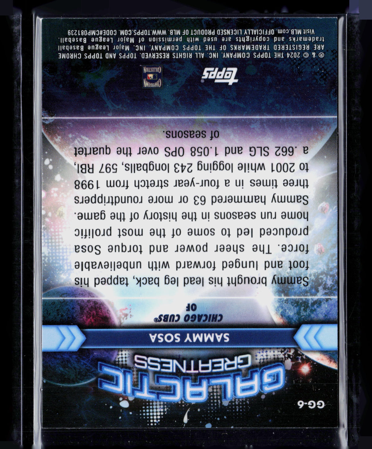 2024 Topps Chrome Galactic Greatness Sammy Sosa #GG-6