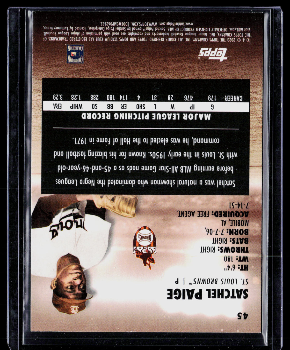 2023 Topps Stadium Club Satchel Paige #45