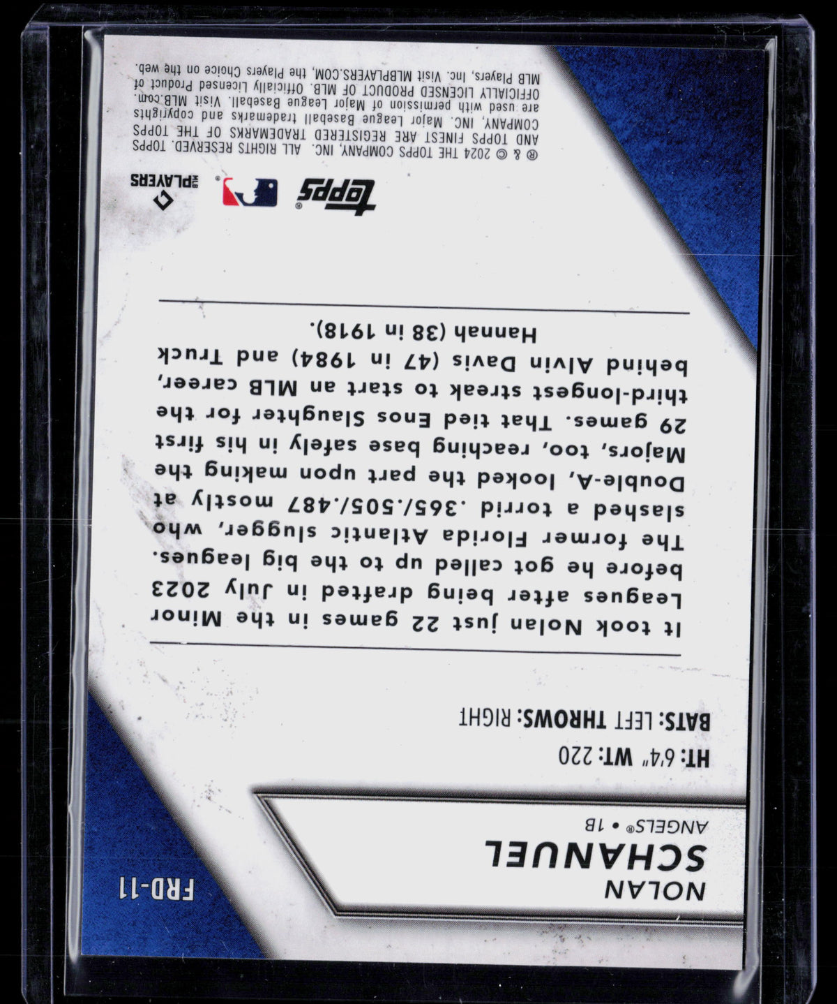 2024 Topps Finest Nolan Schanuel #FRD-11 Gold Refractor RC 45/50