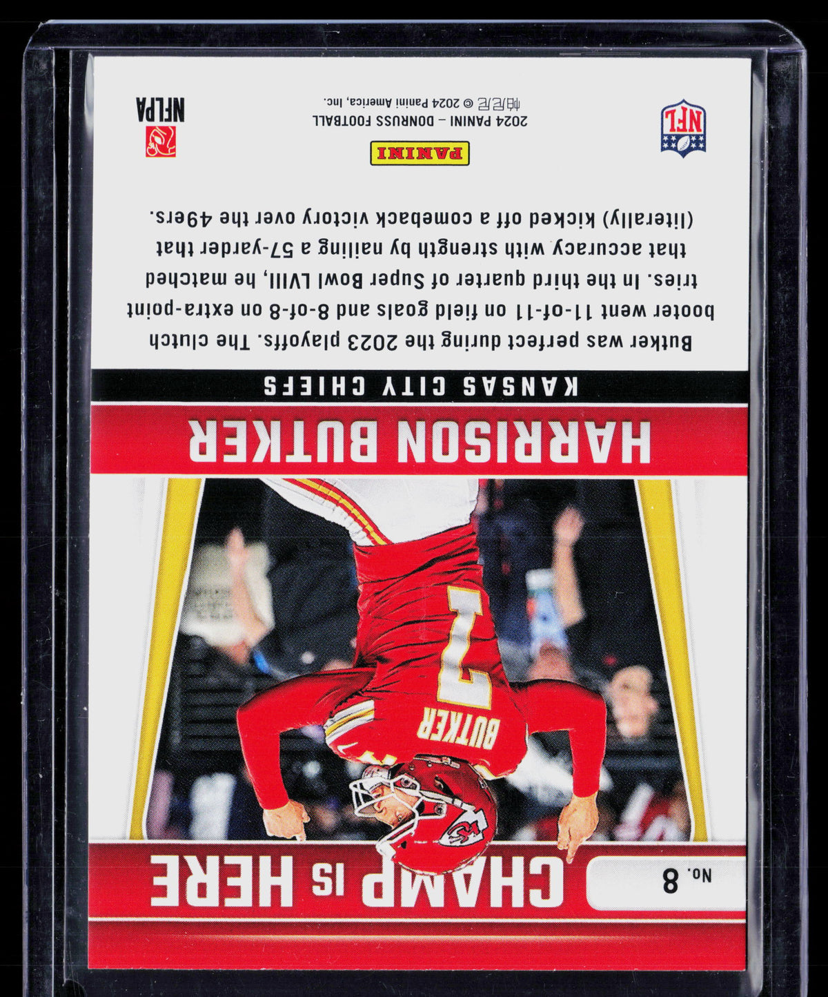 2024 Donruss Champ Is Here Harrison Butker #8