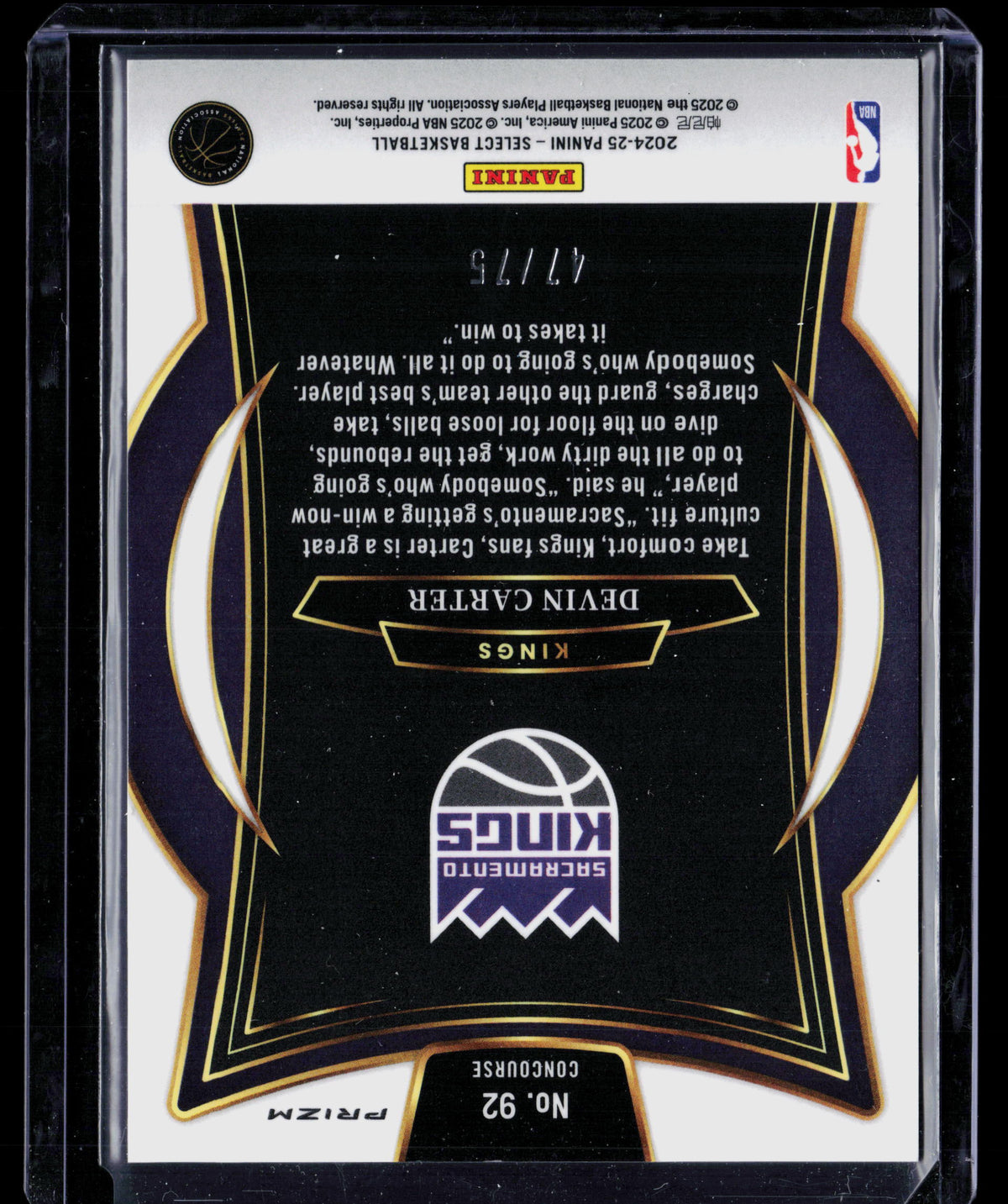 2024 Panini Select Devin Carter #92 Circles Prizm