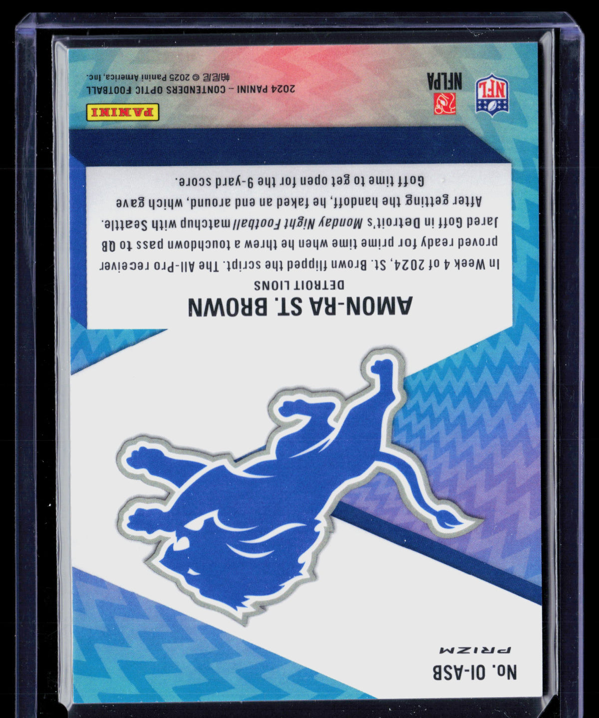 2025 Panini Contenders Optic Amon-Ra St. Brown #OI-ASB Prizm