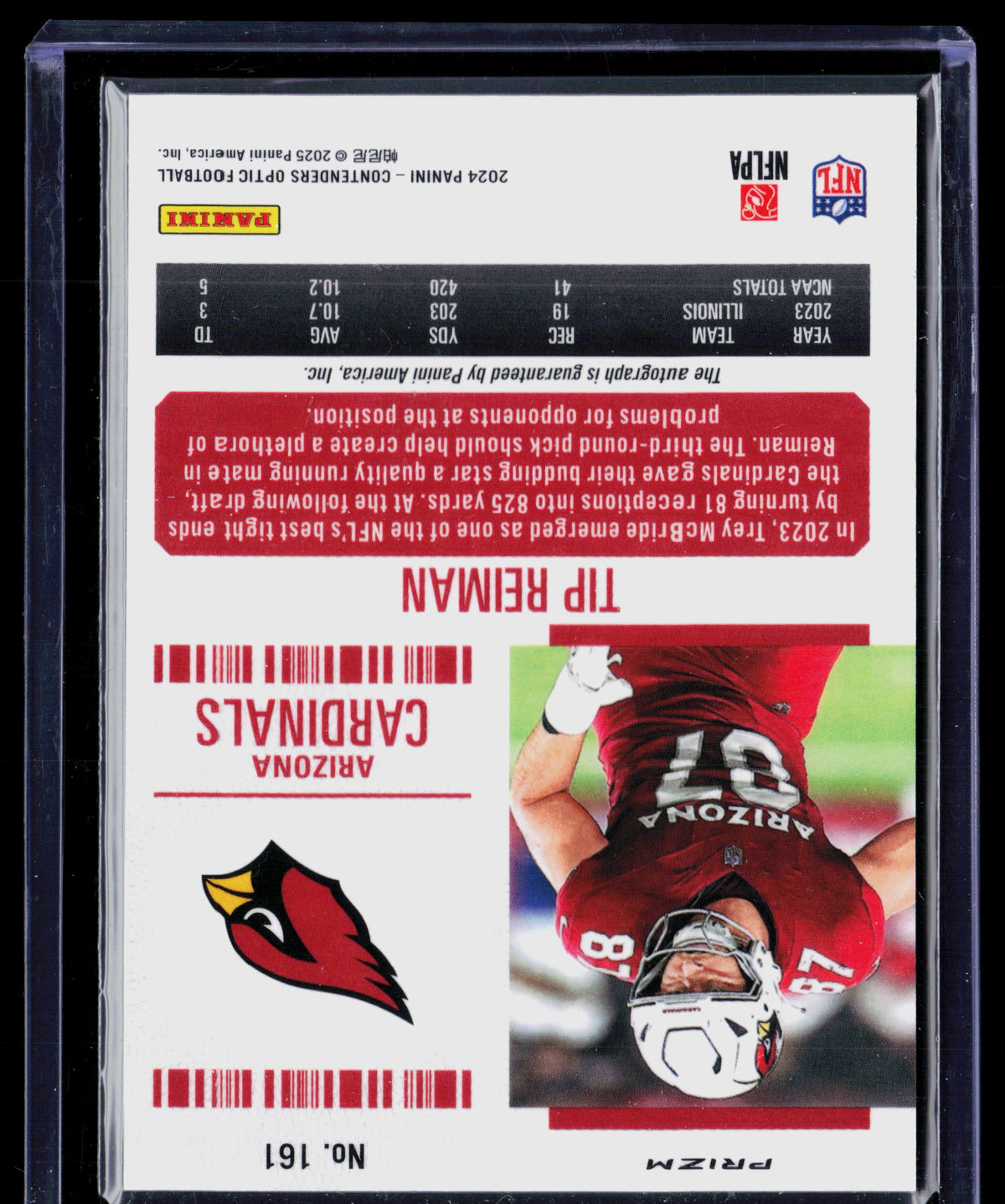 2025 Panini Contenders Optic Tip Reiman #161 RC