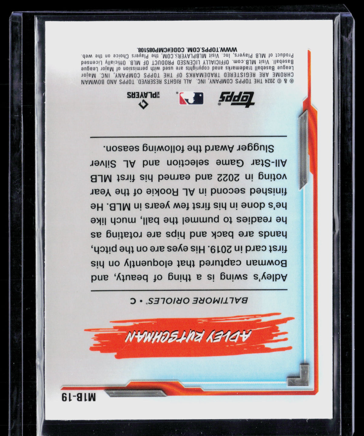 2024 Bowman Chrome My 1st Bowman Adley Rutschman #M1B-19
