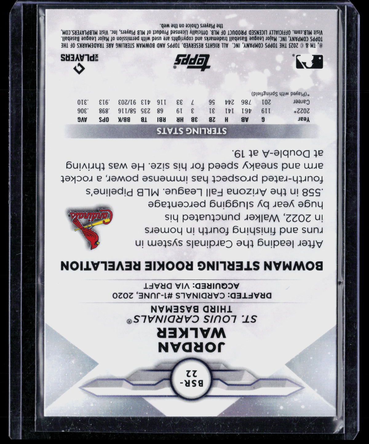 2023 Bowman Sterling Jordan Walker #BSR-22 RC