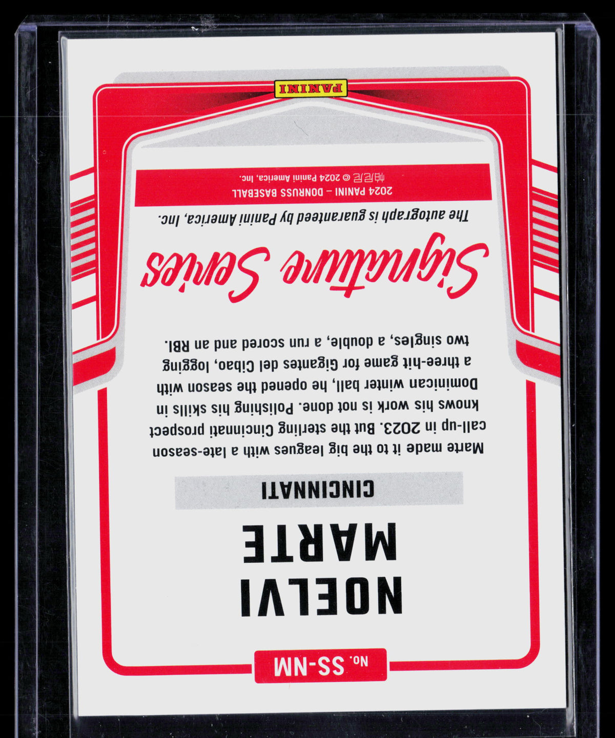 2024 Donruss Signature Series Noelvi Marte #SS-NM