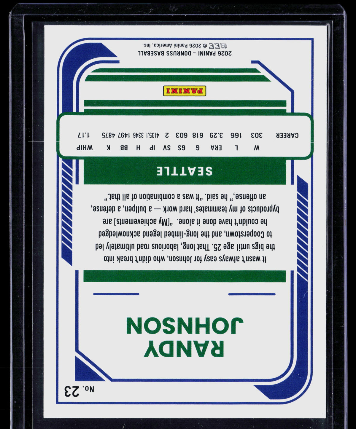 2026 Donruss Randy Johnson #23 Rockets