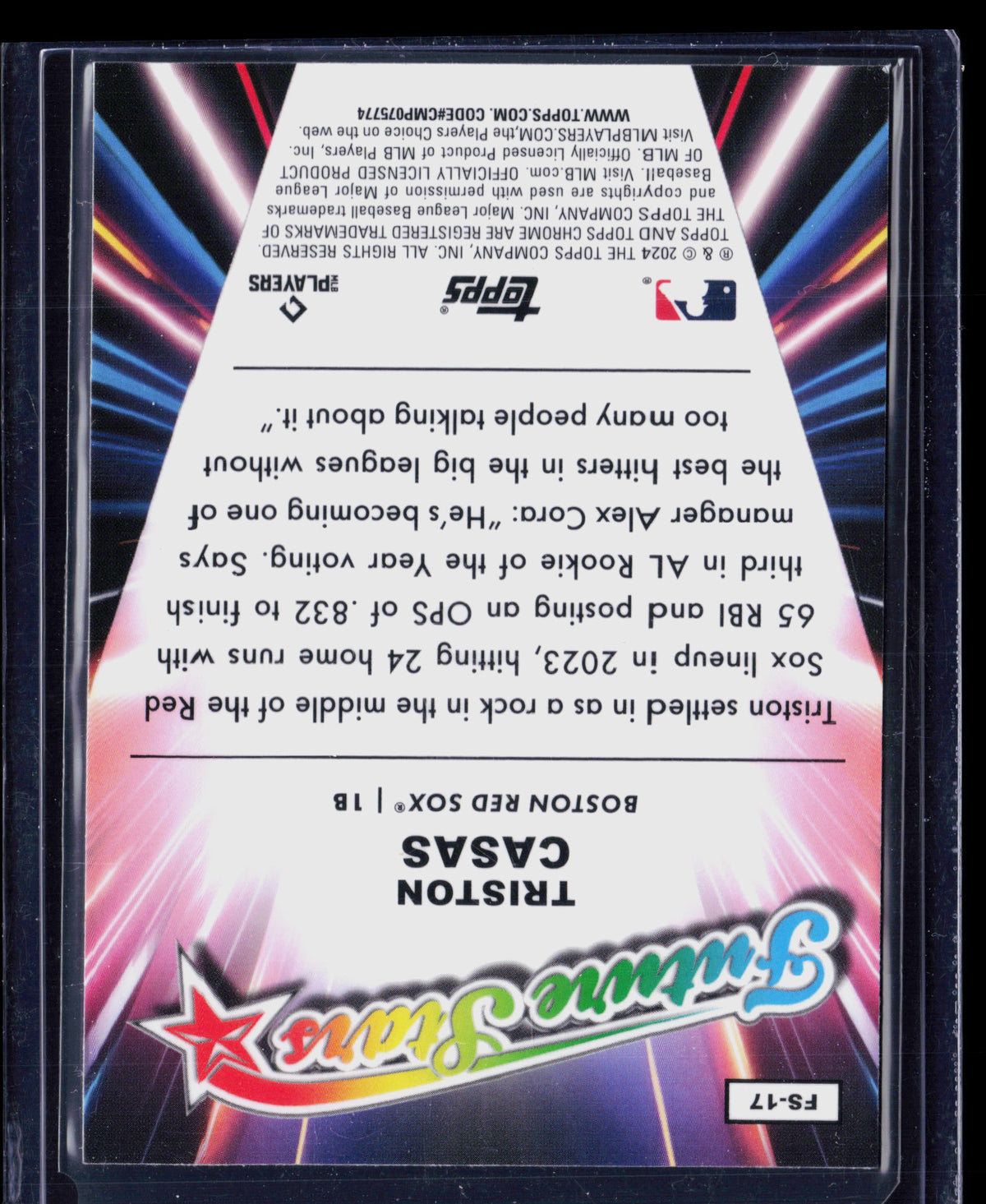 2024 Topps Chrome Future Stars Triston Casas #FS-17