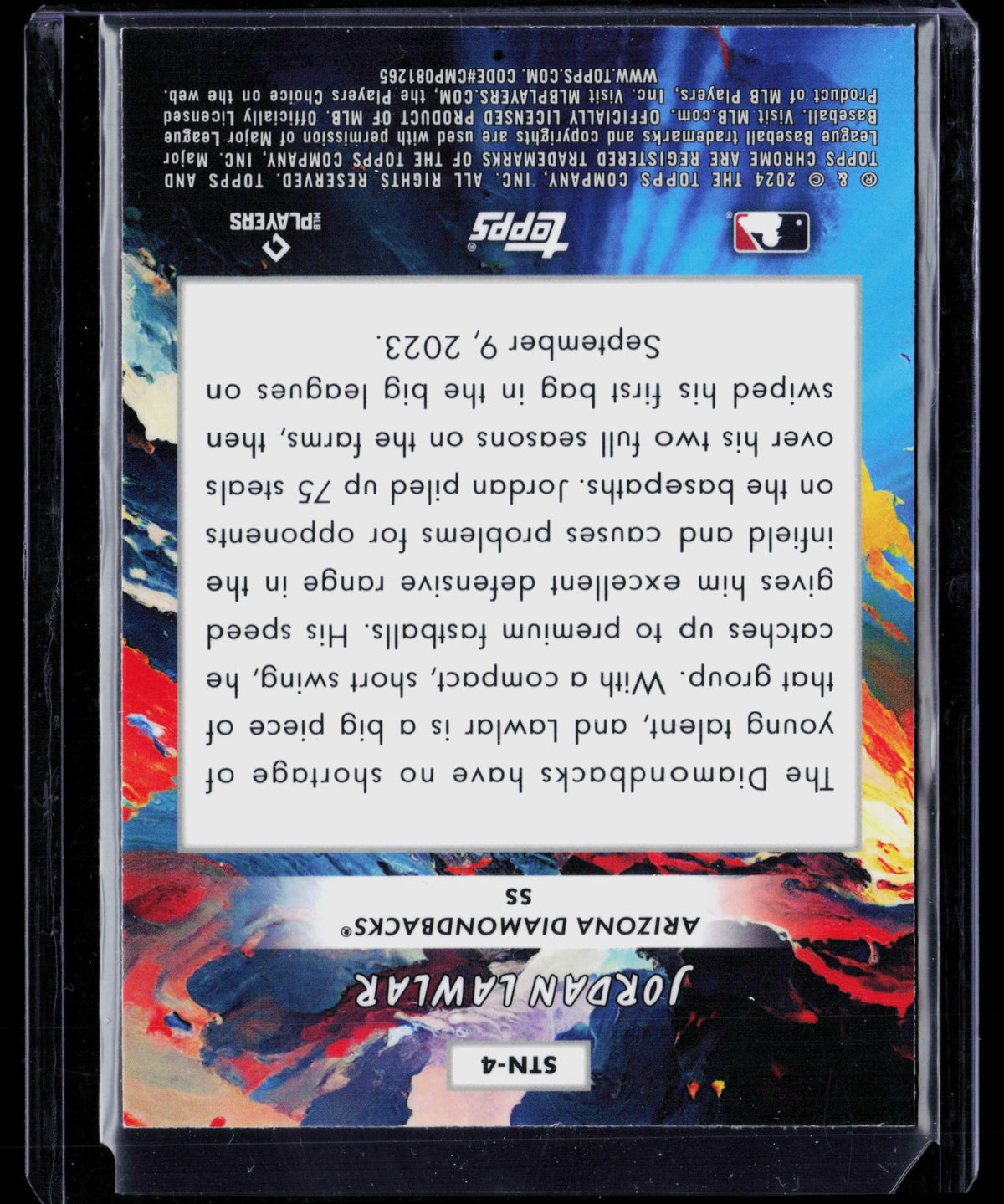 2024 Topps Chrome Stroke of Genius Jordan Lawlar #STN-4 RC
