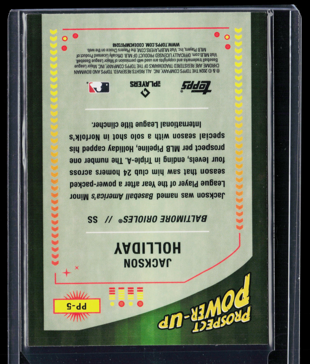 2024 Bowman Chrome Prospect Power-Up Jackson Holliday #PP-5