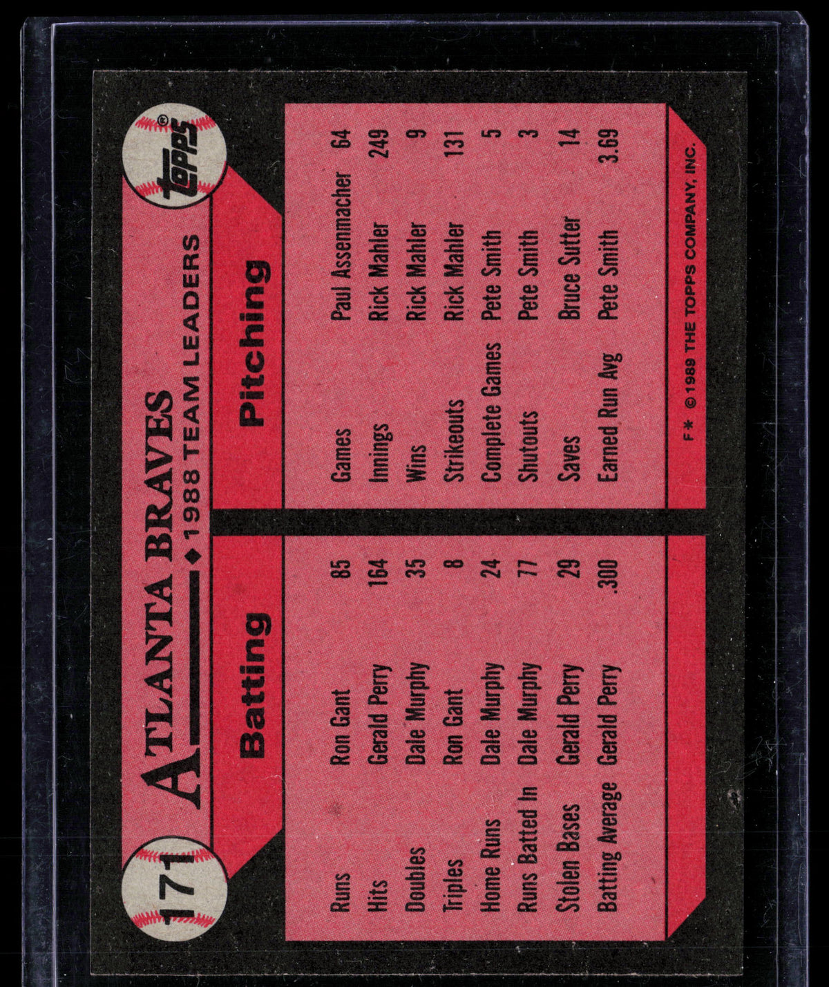 1989 Topps Gerald Perry Dale Murphy #171