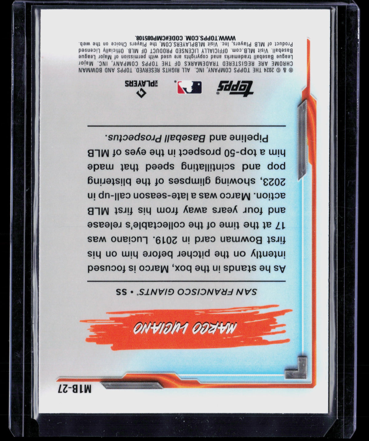2024 Bowman Chrome My 1st Bowman Marco Luciano #M1B-27 RC