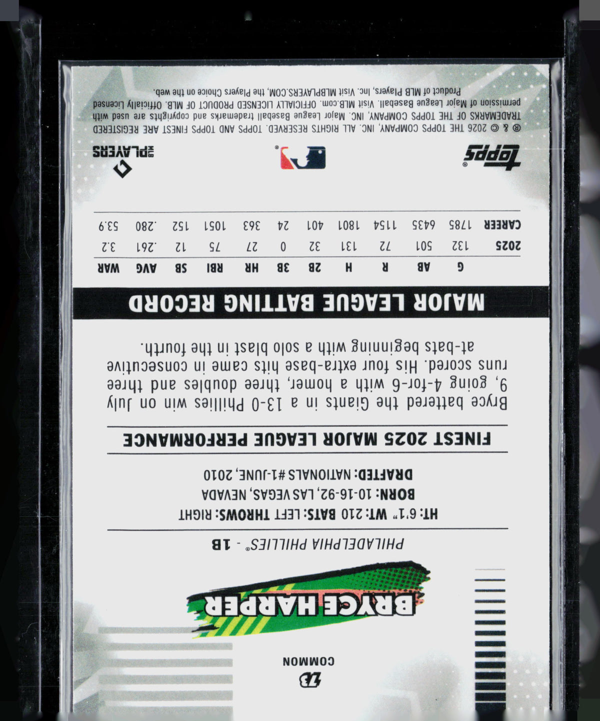 2026 Topps Finest Bryce Harper #73