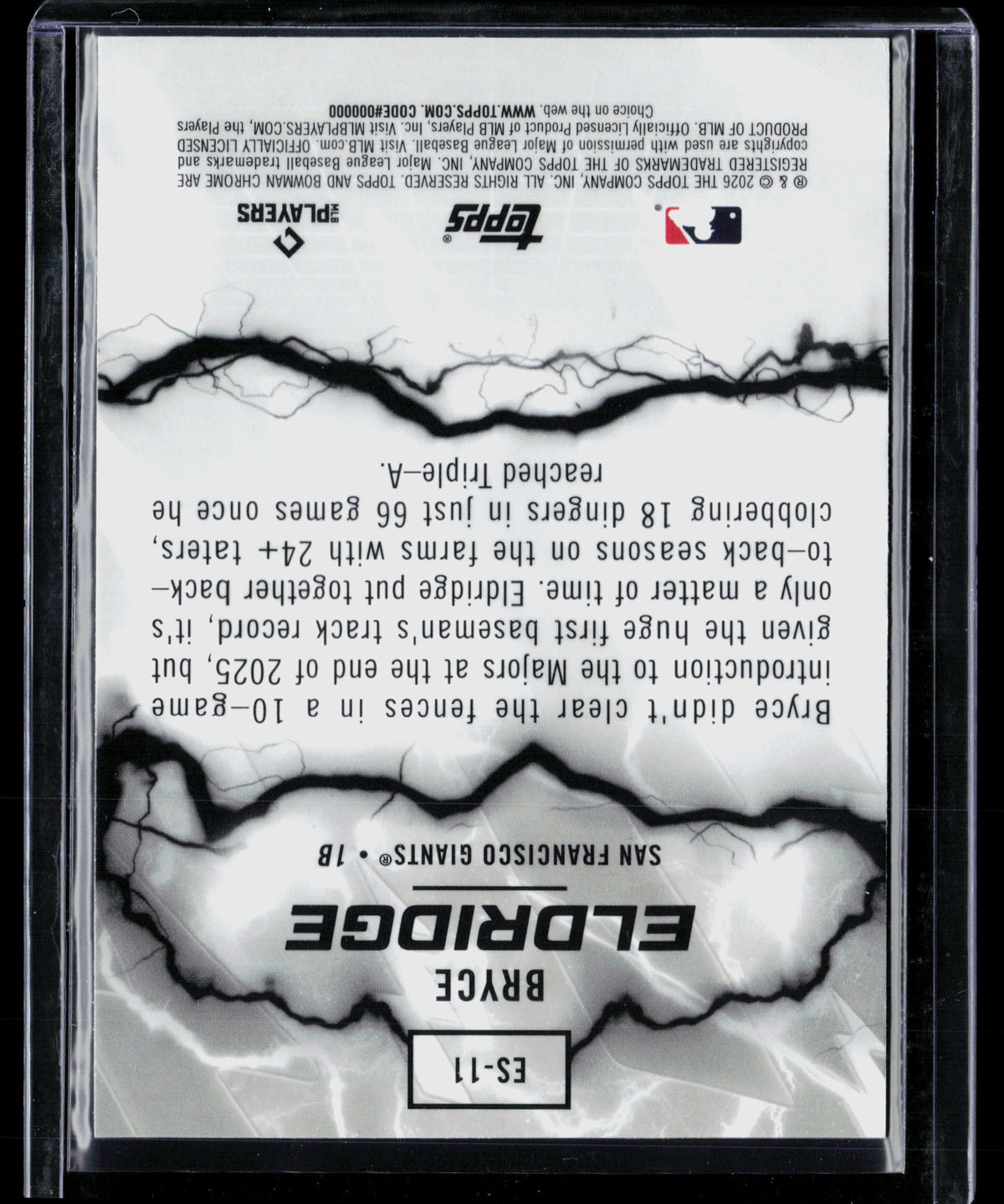 2026 Bowman Chrome Electric Sluggers Bryce Eldridge #ES-11 RC