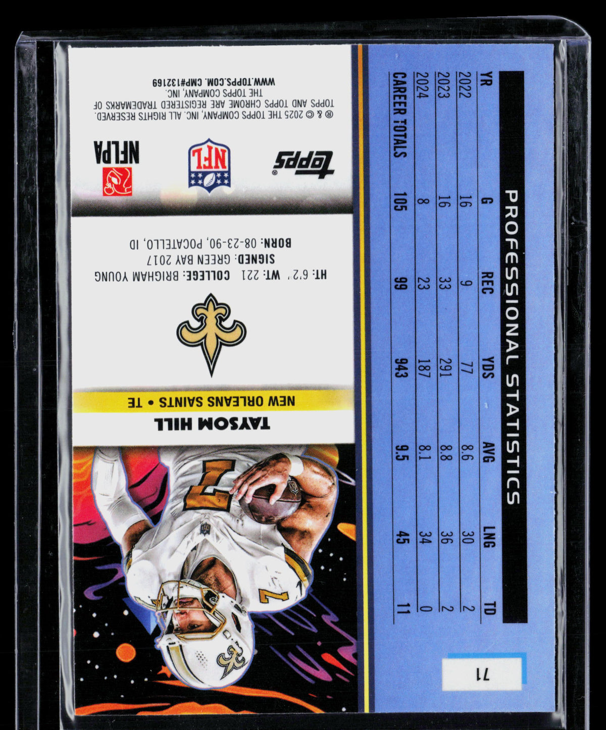 2025 Topps Chrome Cosmic Taysom Hill #71